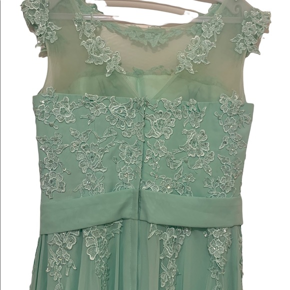 Mint green, size 8, prom dress, like new, no tags - Picture 6 of 9